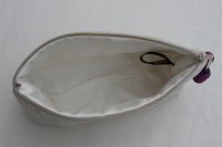 Kosmetiktasche mit Aufdruck in Beige mit Ornamente