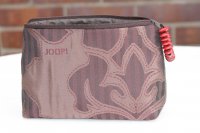 Kosmetiktasche mit Aufdruck in Braun mit Ornamente
