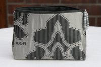 Kosmetiktasche mit Aufdruck in Grau mit Ornamente